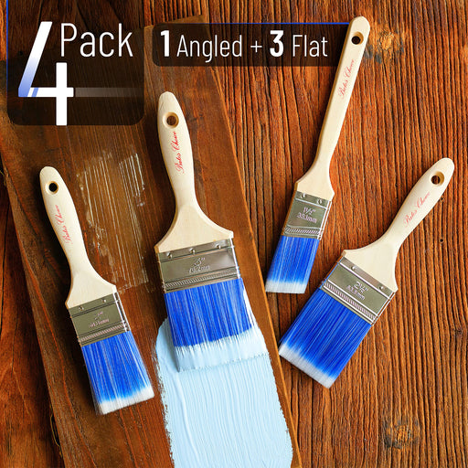 Bates Paint Brushes- 2 Pack, Premium Paintbrush, Treated Wood Handle, Paint  Brush, Paint Brushes Set, Professional Brush Set, House Paint Brush 