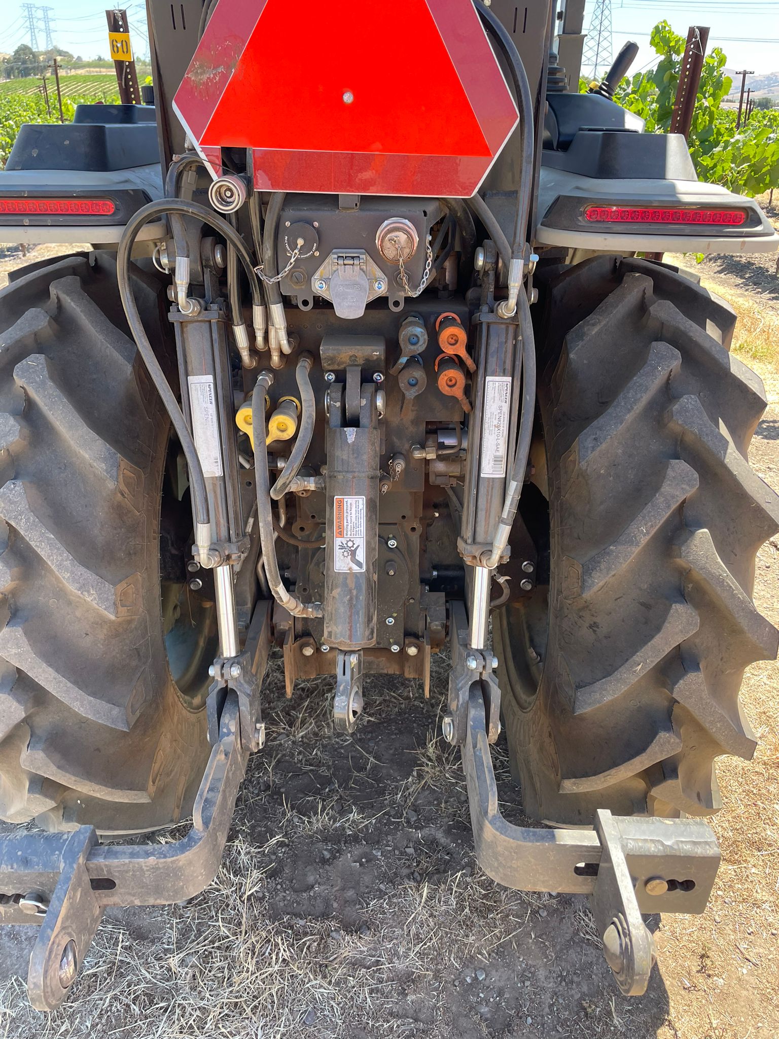 The PTO and hydraulic setup on the rear of the tractors is the same as a traditional tractor, so existing implements can be attached and used without any adaptor requirements.