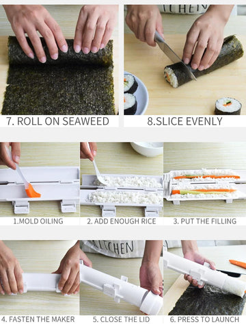 Sushi Gadget, Sushi Rolling Mats Sushi Making Kit Easy To Use