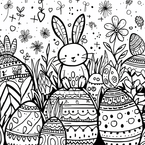 Kids Colouring Page Easter