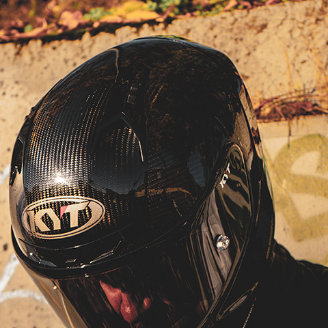 KYT motorcycle helmet carbon fiber black