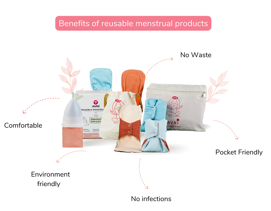 Benefits of reusable menstrual products