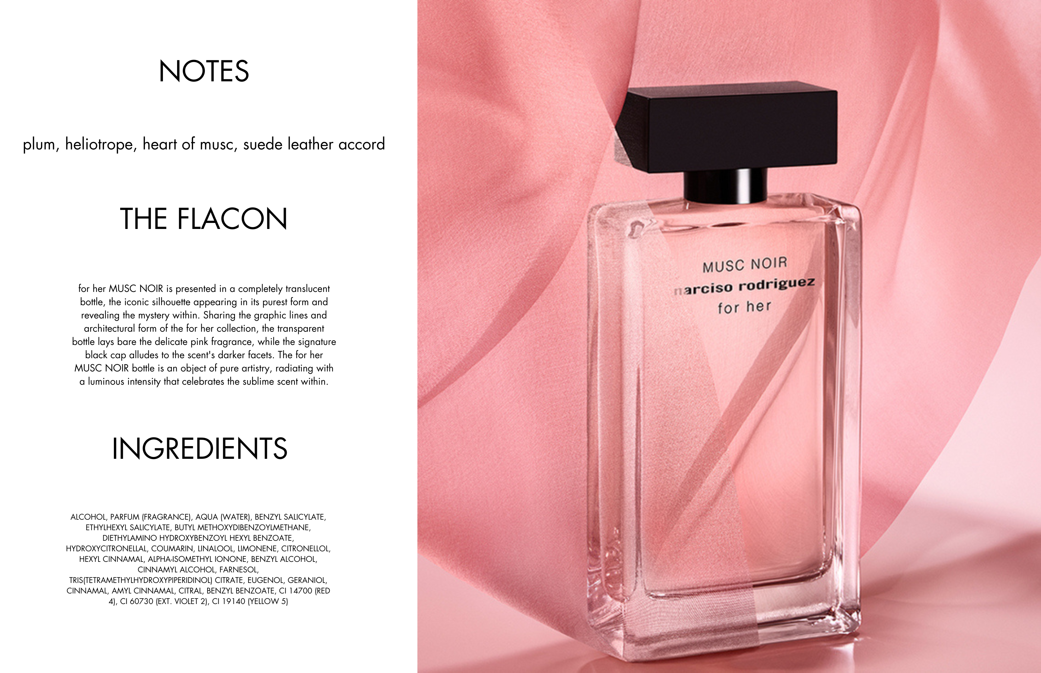 Narciso Rodriguez For Her Musc Noir Eau de Parfum Fragrance Notes and Ingredients
