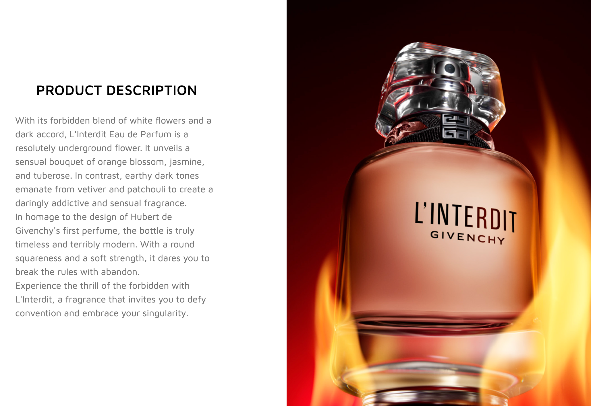 Givenchy L’Interdit Eau de Parfum for Women Description
