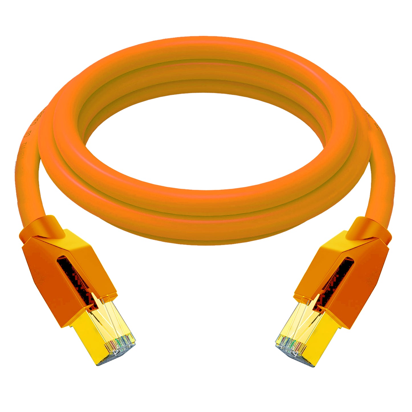 Cruxtec CAT8 40GbE SF/FTP Triple Shielding Ethernet Cable Orange