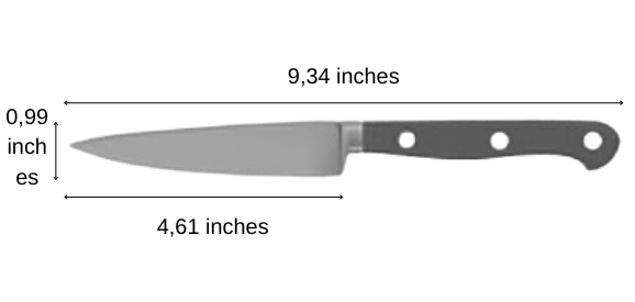 Kyoto paring knife dimensions