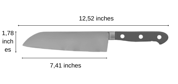 Santoku knife tanaka size