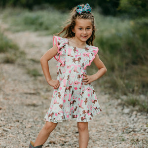 Girls Cowgirl Teal Dress by Shea Baby - MZ's Stuff and Things