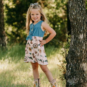 Girls Denim & Sunflower Dress by Shea Baby - MZ's Stuff and Things