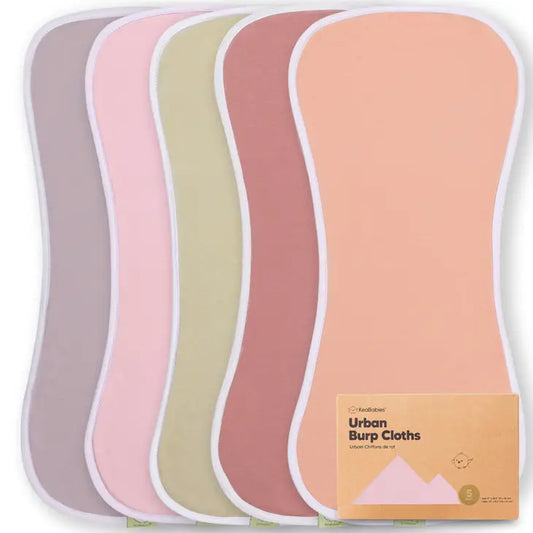 KeaBabies Lumi Muslin Burp Cloths (Corals)