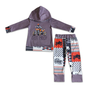 Boys "Got Mud" Hoodie and Patchwork Pants - MZ's Stuff and Things