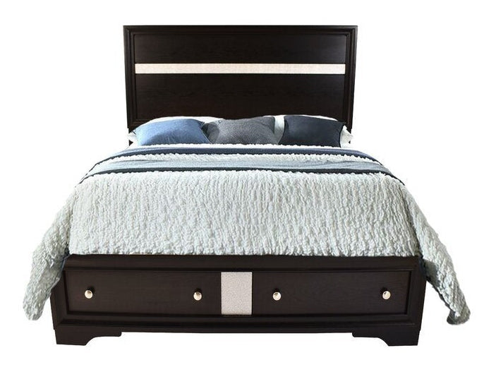 Matrix Black Queen Storage Bed - Ornate Furniture product image