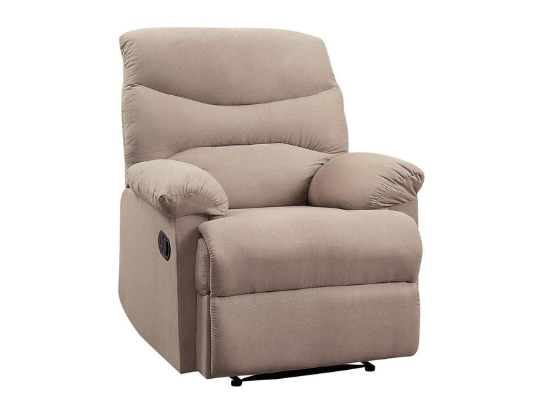 Arcadia Beige Woven Fabric Recliner (Motion) - Ornate Home