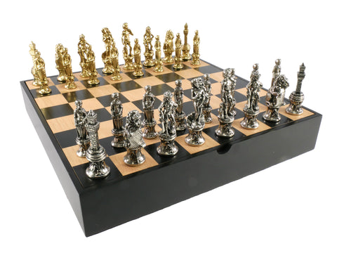 Famiglia Modern Stainless Steel Chess Set