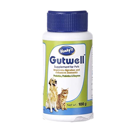 Venkys Supplement for Cats & Dogs - Gutwell Powder for Digestion and Immunity (50g)