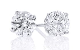 over two carats diamond studs