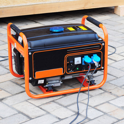 generator outside with wires coming out of it