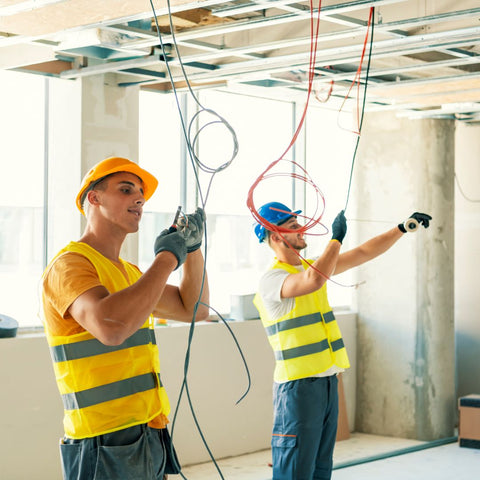 electricians installing wire