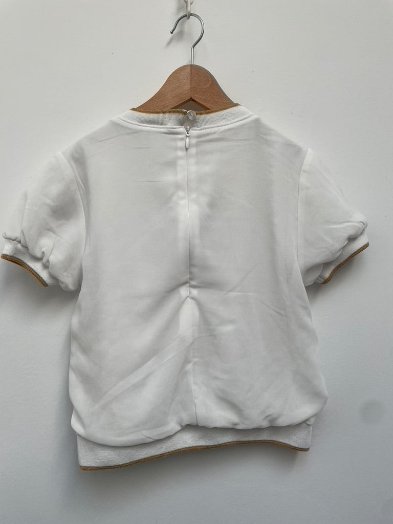 Le Chic witte blouse met korte mouw maat 128