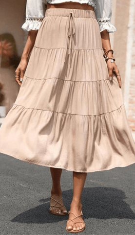 Boho Tiered Midi Skirt