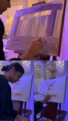 Live Wedding Painting at The Bellevue Conference and Events Center, Virginia