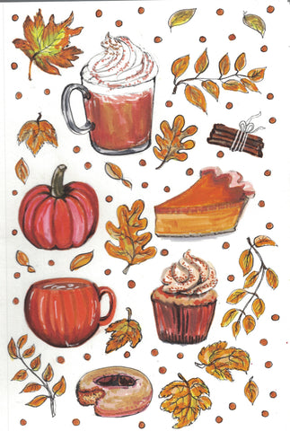 Fall Favorites - Thanksgiving feast , pumpkin pie , pumpkins