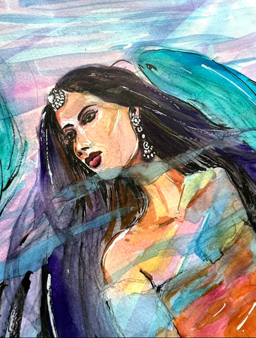 Woman in water - Pisces artwork