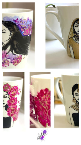 hand painted mugs