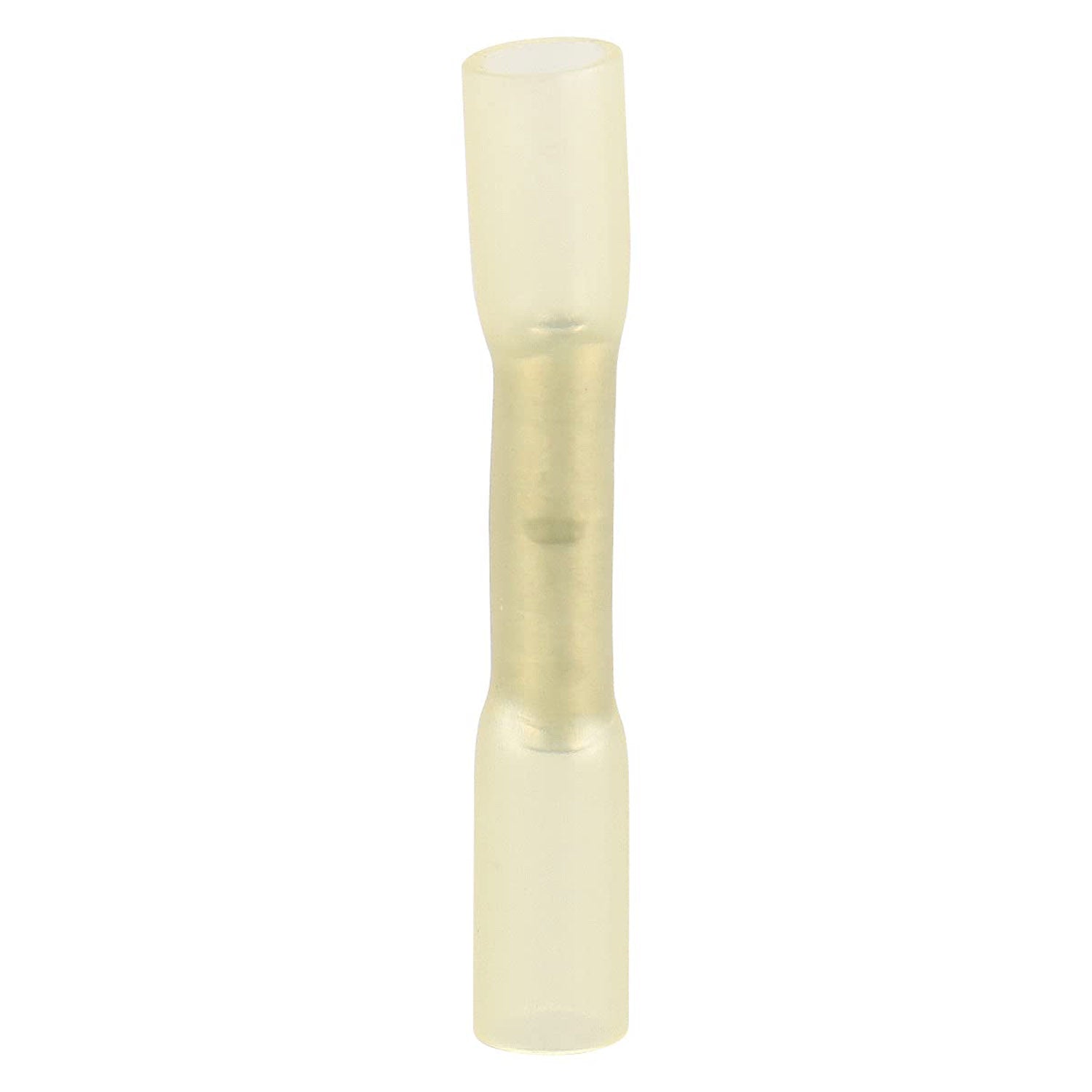 Megatronix NBYMHS Nylon Fully Insulated Heat Shrink Seamless Butt Connectors 26-24 Gauge Yellow 100 Pieces