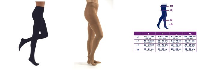 An Image of JOBST Relief Compression Leggings 30-40 mmHg Waist High Closed Toe