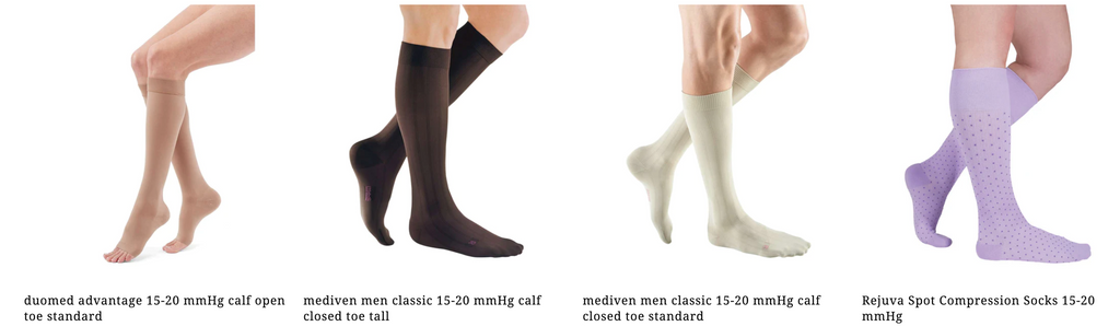 An image of some of the compression socks offered by dunn medical 