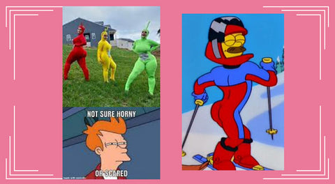not sure horny or scared from pictures of thicc Teletubbies and Flanders