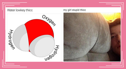 water molecule is low key thicc and my couch girl is stupid thicc