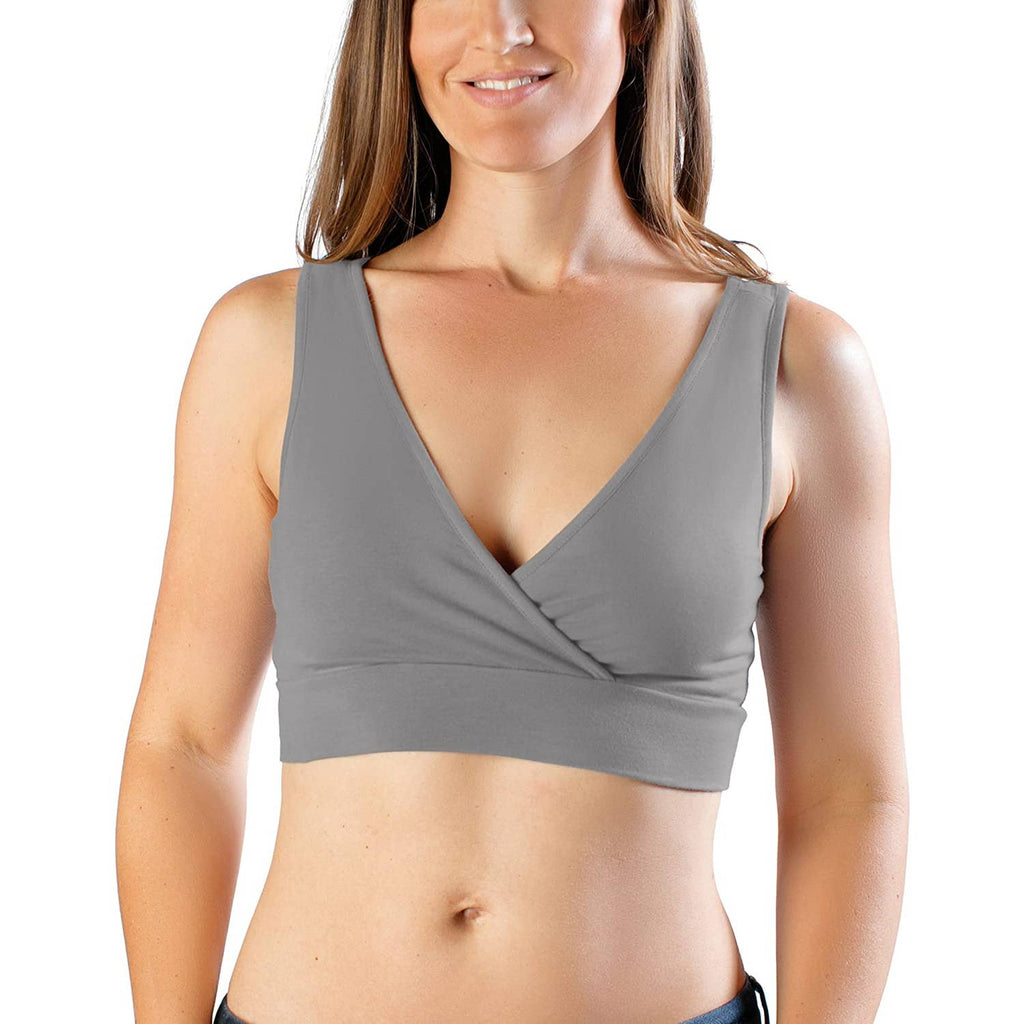 Kindred Bravely Sublime Support Low Impact Nursing & Maternity Sports Bra -  Grey Heather, Small