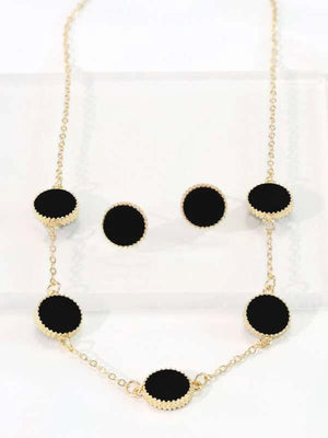 3 piece Black Enamel Bead Necklace Set - Style with a Smile Boutique
