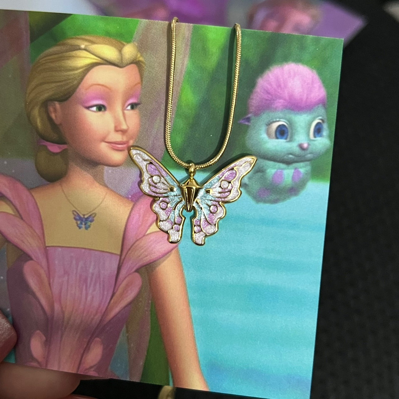 Barbie butterfly necklace BA05