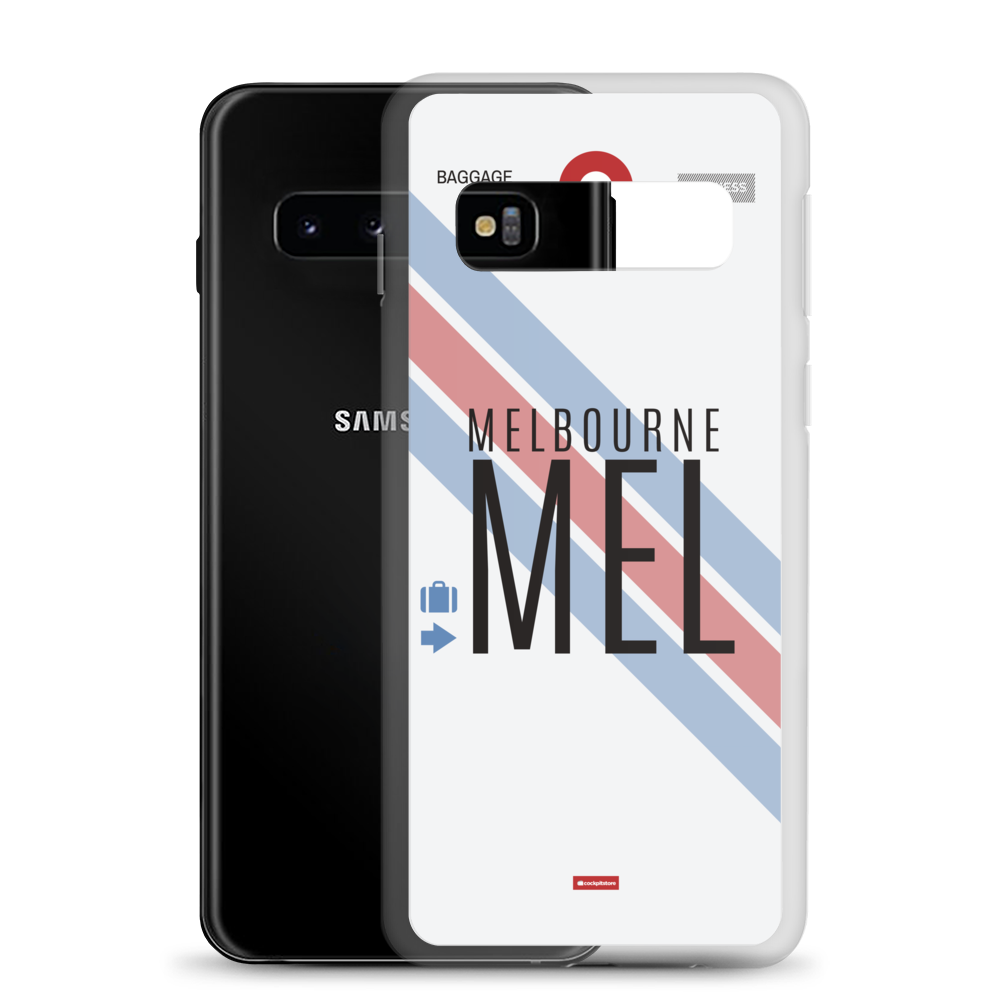 MEL - Melbourne Samsung-Handyhülle mit Flughafencode Samsung Galaxy S10+