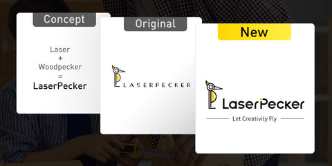 laserpecker new and old logo comparison