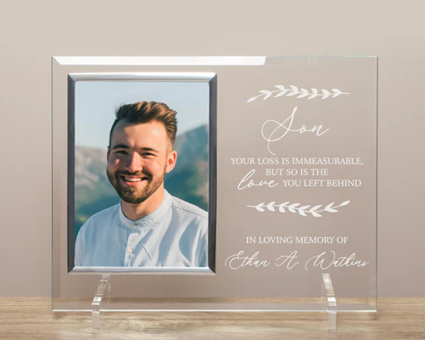 laser engraved glass photo frames