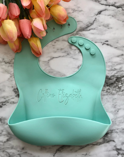 laser engraved silicone bibs