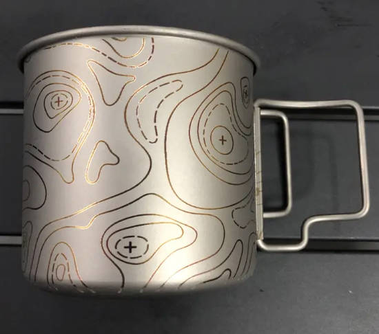 laser engraved titanium cup