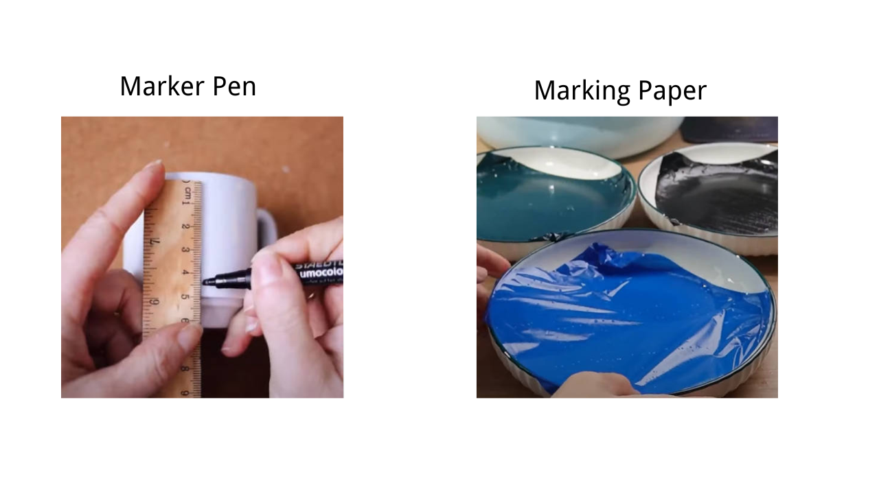 marker pen and marking paper for mug laser engraving