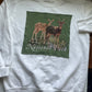 White Deer Upcycled Crewneck Size S
