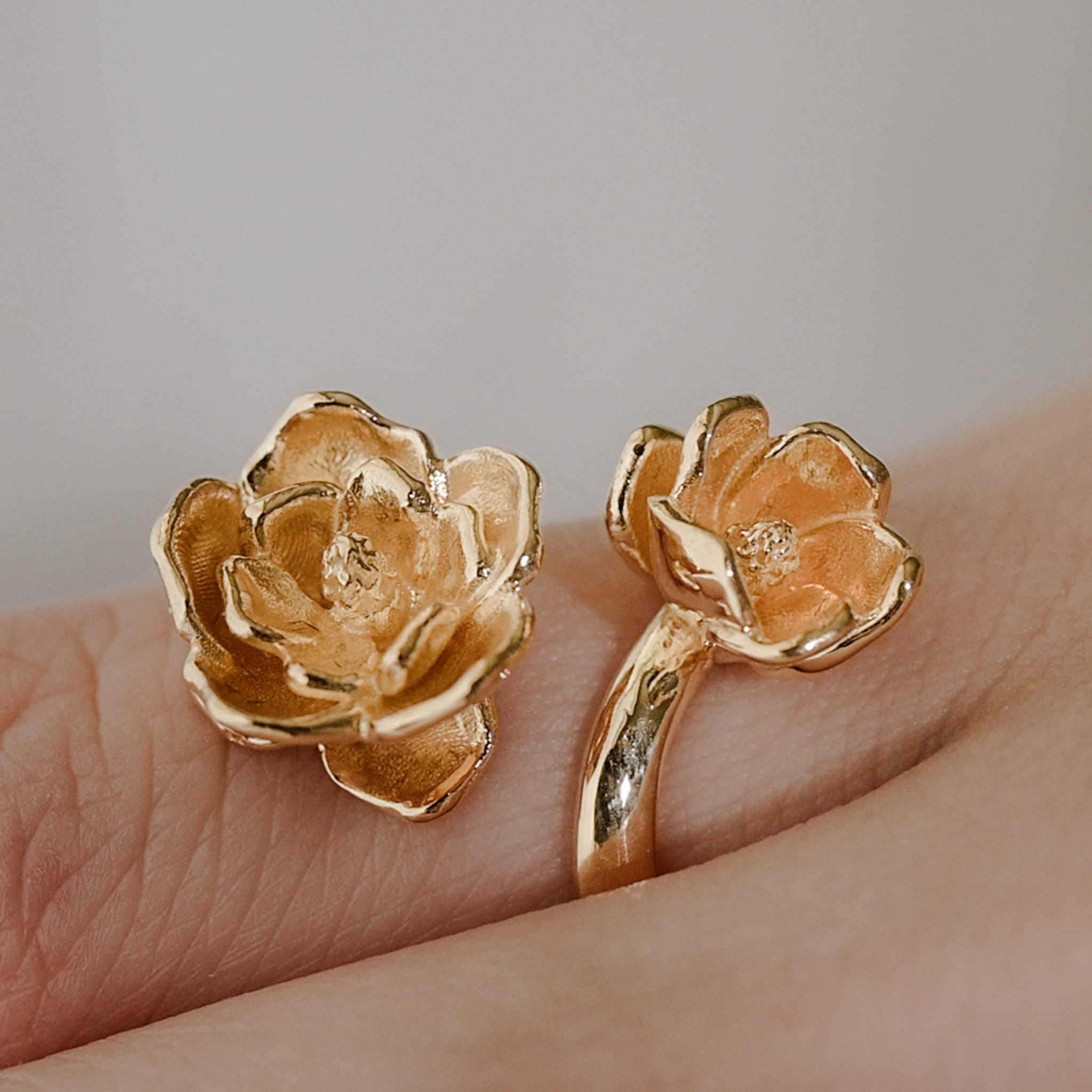 Buy Diamond Rose Flower Ring, 14k Solid Gold Elegant Engagement Ring,  Vintage Wedding Ring, Dainty Ring Promise Gift Anniversary Ring for Her  Online in India - Etsy