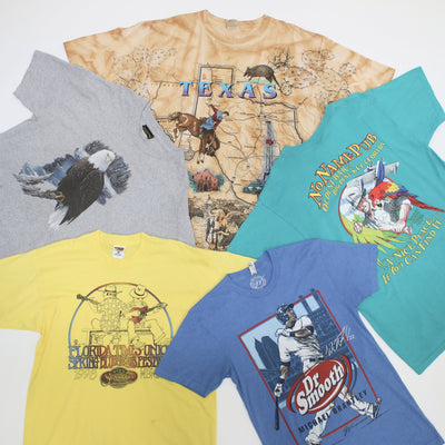Mystery Thrifted Vintage Style Graphic T-Shirt Bundle