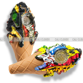 4" Colorful Ice cream Shaped Silicone Hand Pipe