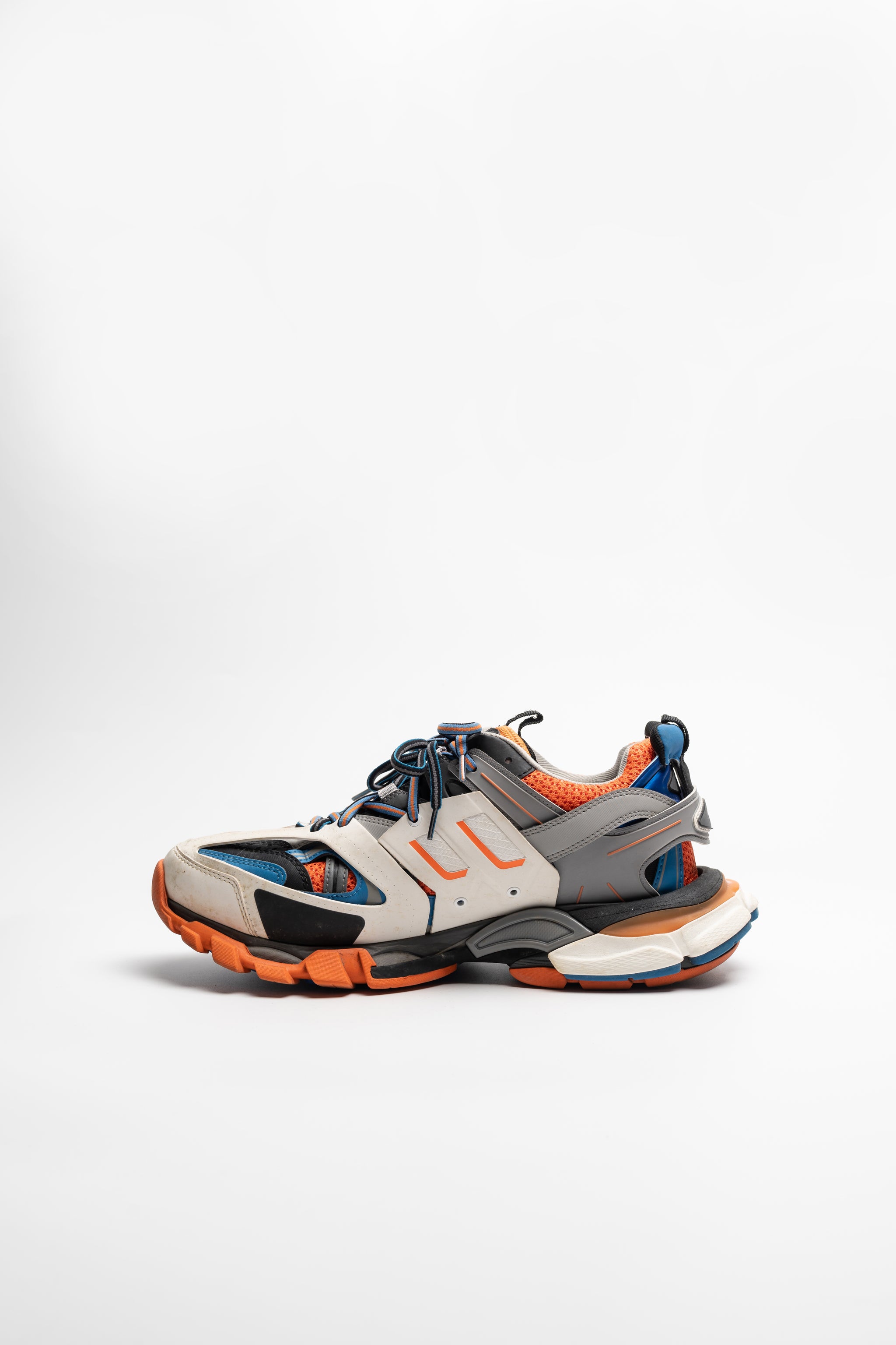 Balenciaga  Track Leather Mesh and Rubber Sneakers  Orange Balenciaga