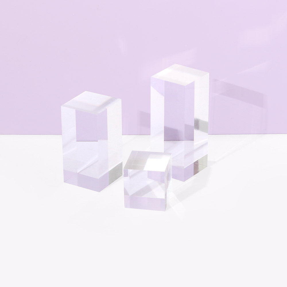 Acrylic Iridescent Effect Riser Cube Props