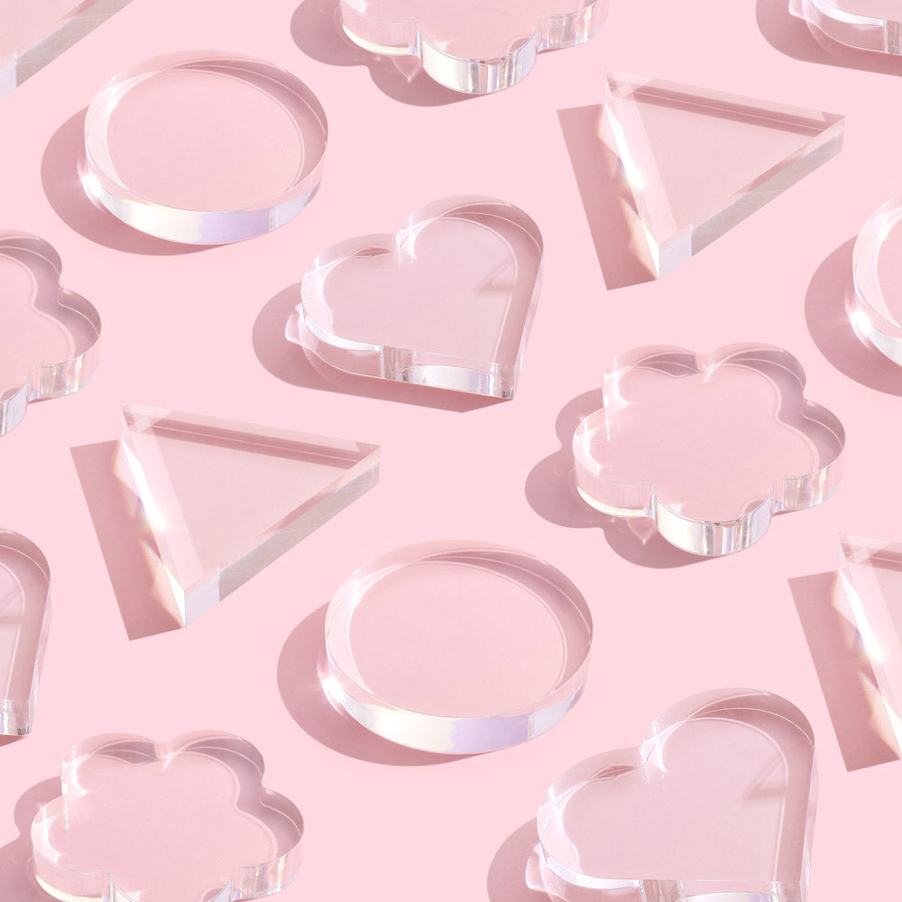 Clear Acrylic Flat Heart Photography Prop