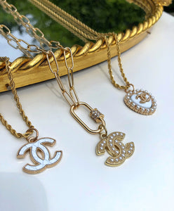 Repurposed Designer Jewelry – Gold Vintage Chains